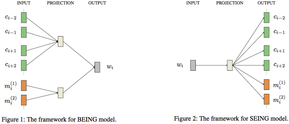 Frameworks for BEING and SEING models